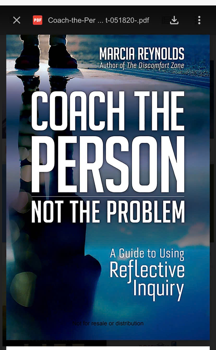 Coach the person not the problem