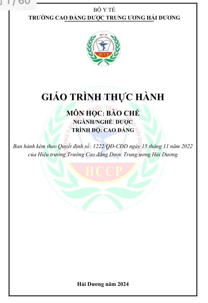 Thực hành Bào chế