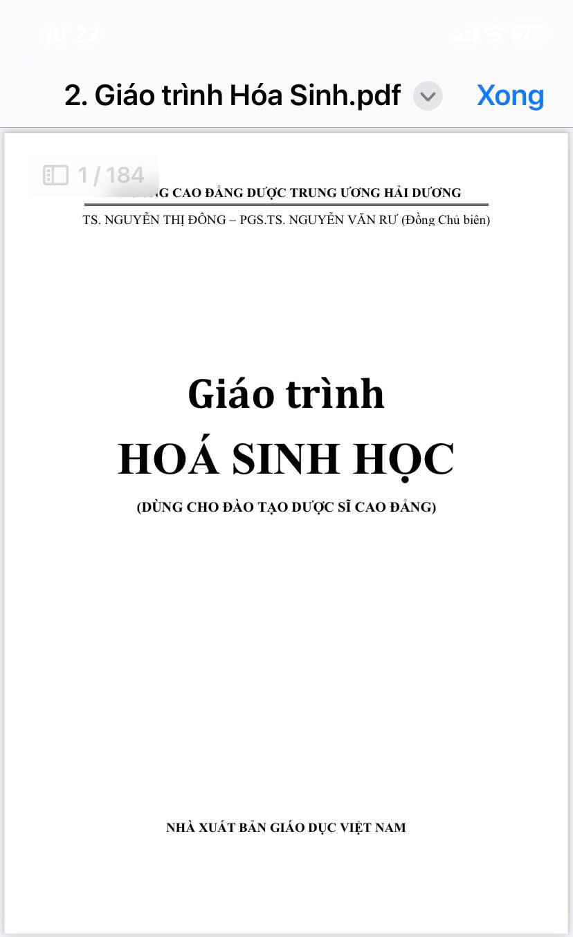 GT Hóa sinh học