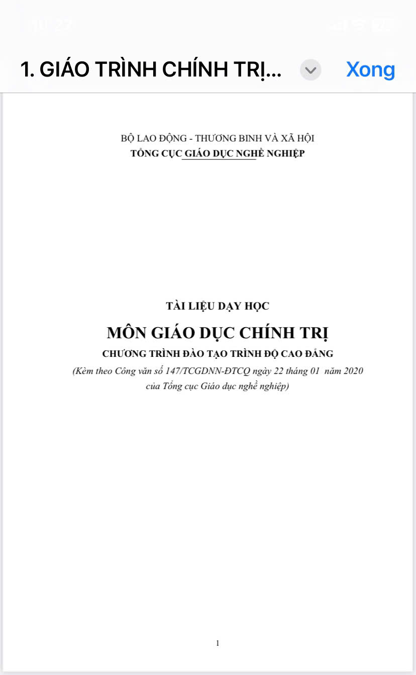 GT Giáo dục chính trị