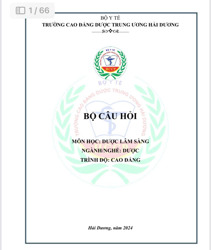 BCH Dược lâm sàng