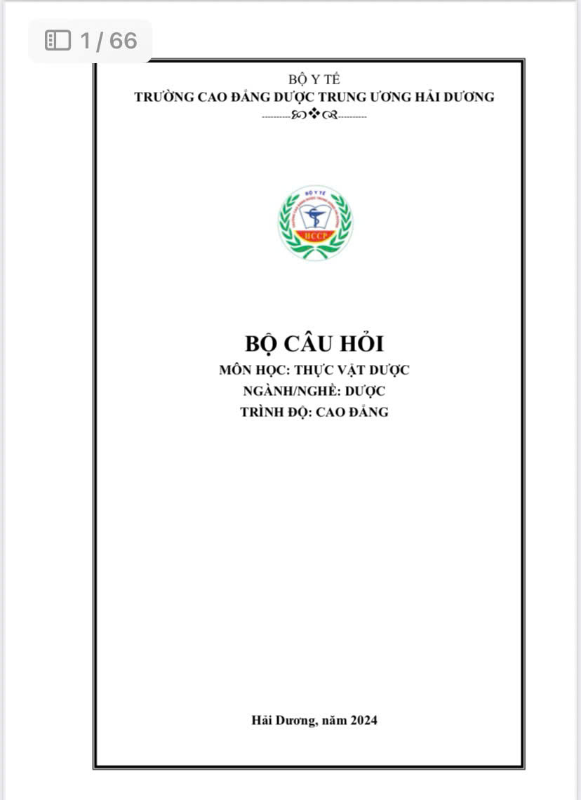 BCH Thực vật dược