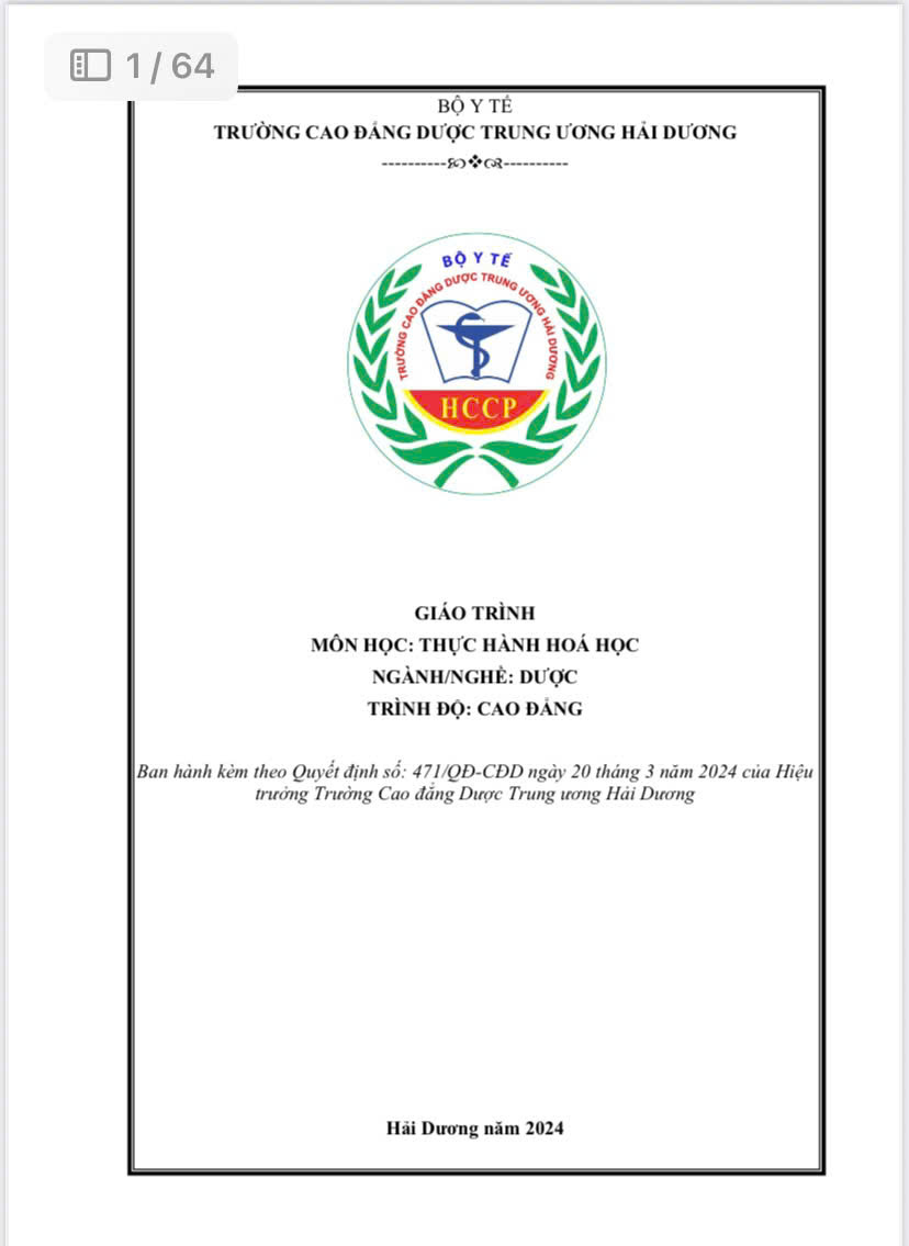 GT Thực hành Hóa học