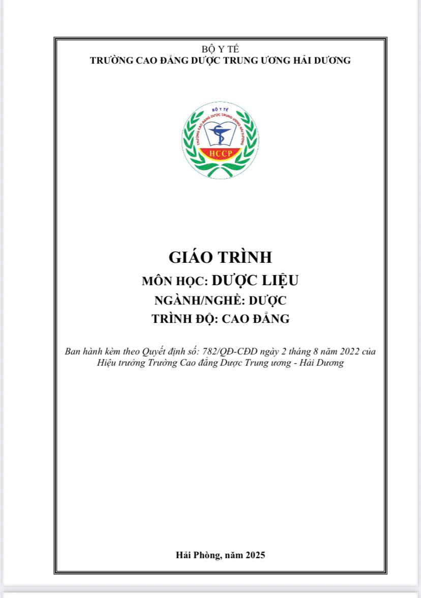 Giáo trình dược liệu
