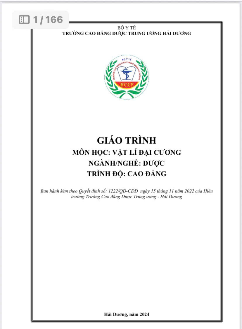 Giáo trình Vật lý đại cương