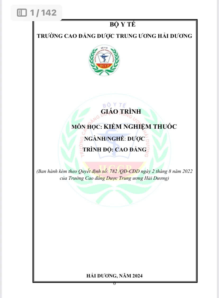 Kiểm nghiệm thuốc