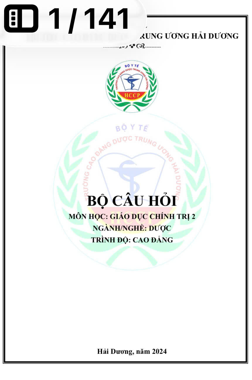Bộ câu hỏi chính trị 2