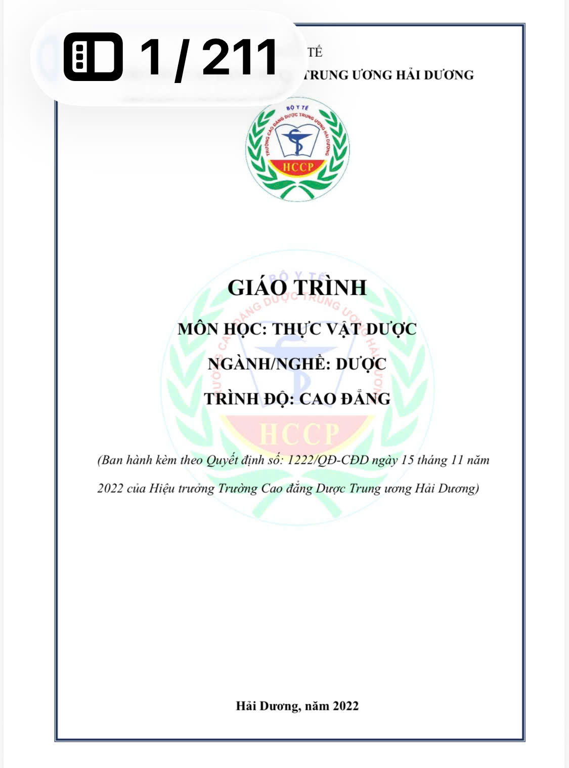GT Thực vật dược