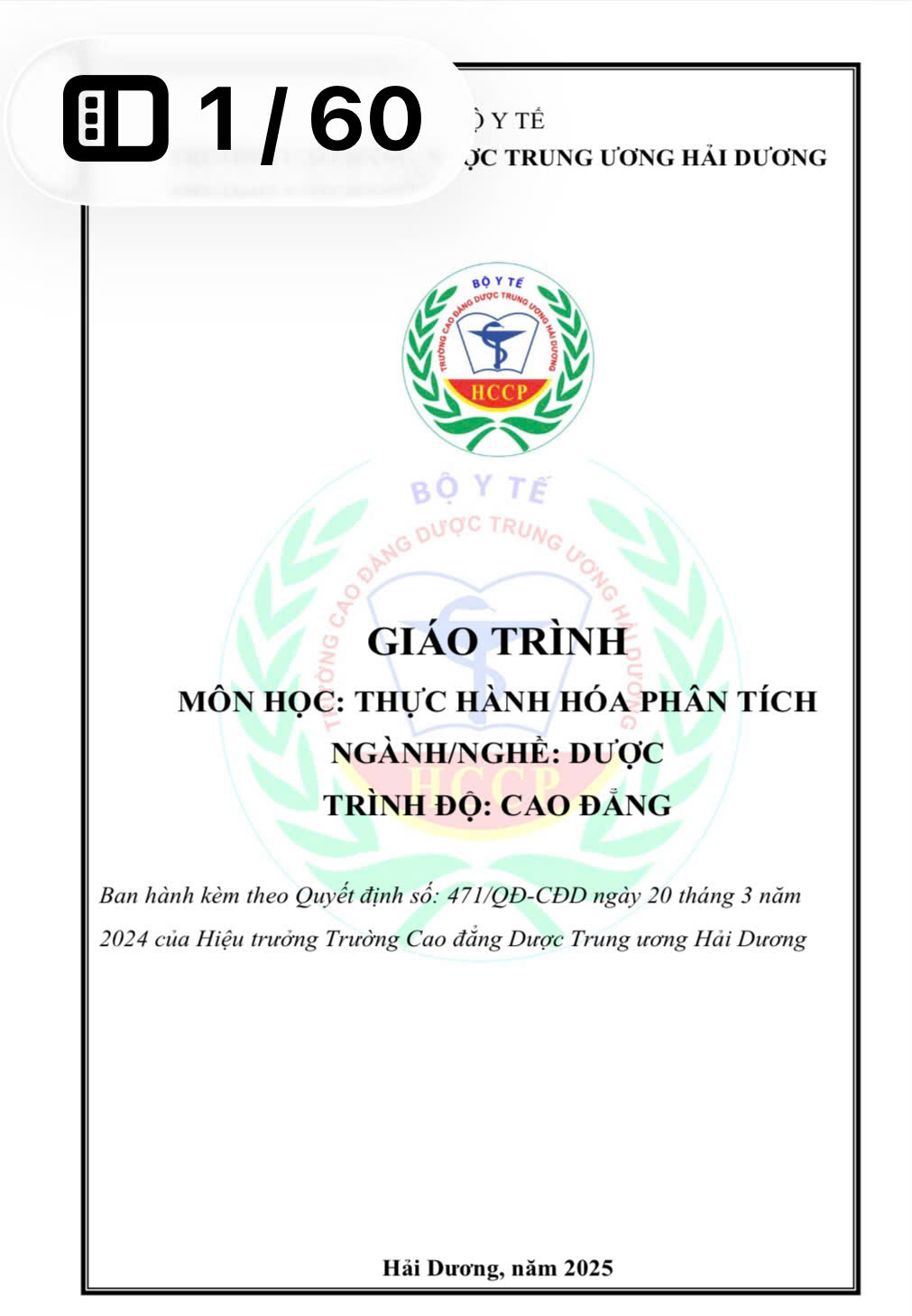 Thực hành Hóa phân tích