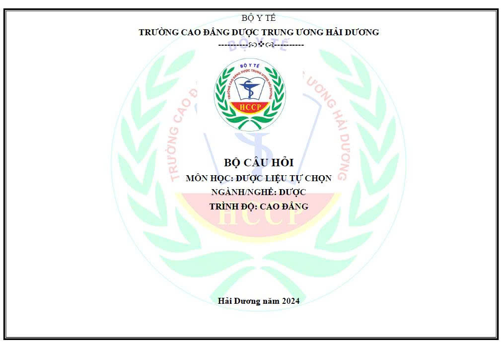 BCH Dược liệu tự chọn