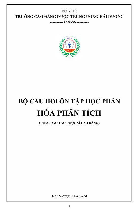 BCH Hóa phân tích