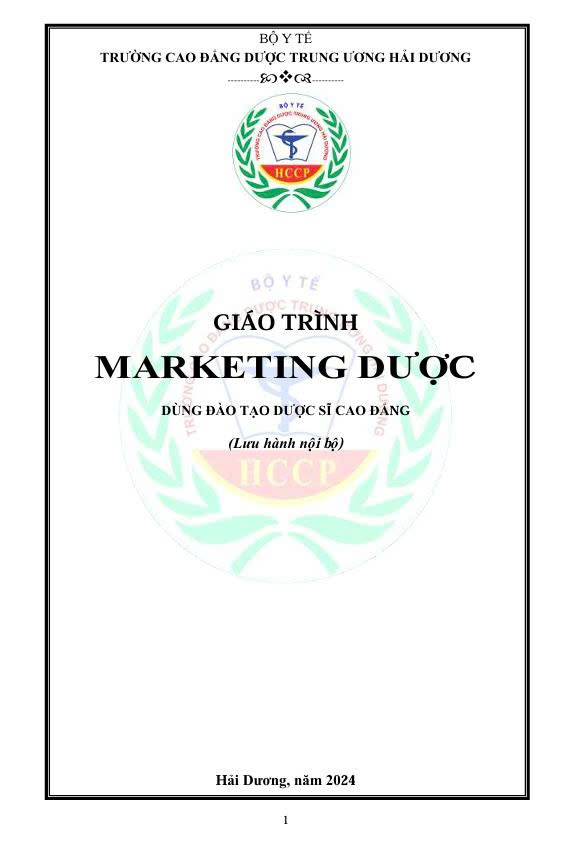 Giáo trình Marketing Dược