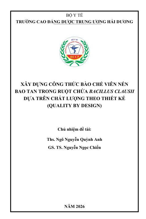XÂY DỰNG MỘT SỐ TIÊU CHUẨN CƠ SỞ CỦA RỄ CỦ HOÀNG THANH (Zingiber mekongense Gagnep.) THU HÁI TẠI HẢI DƯƠNG