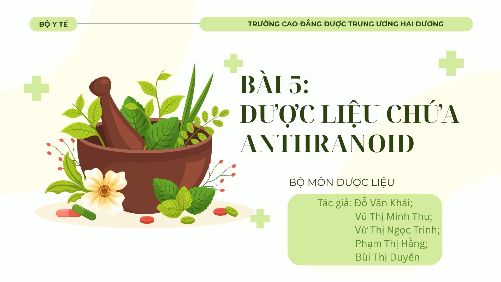 Dược liệu chứa Anthranoid