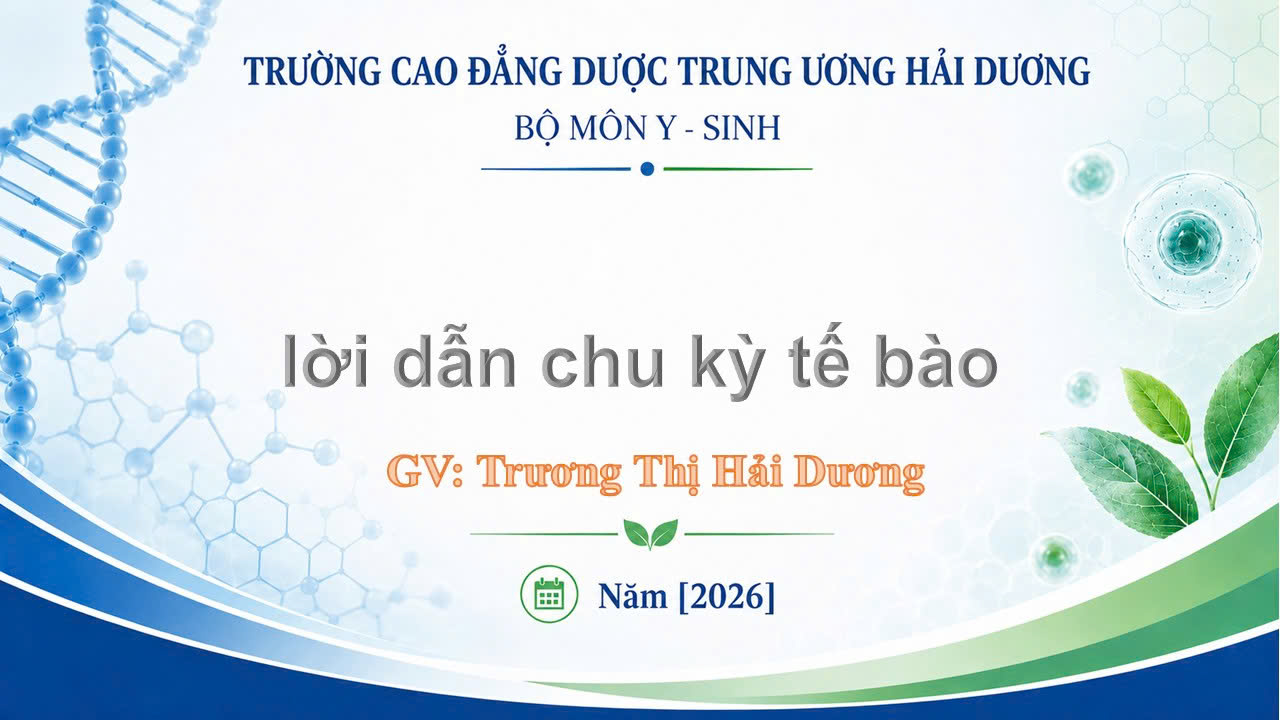 Lời dẫn chu kỳ tế bào