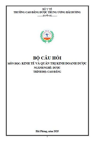 BCH Kinh tế và quản trị kinh doanh Dược