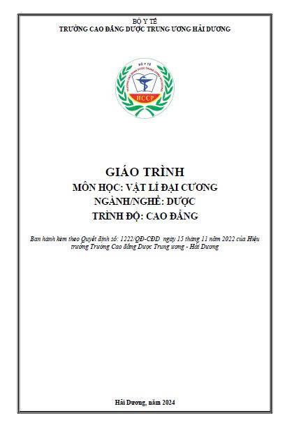 Giáo trình Vật lý đại cương