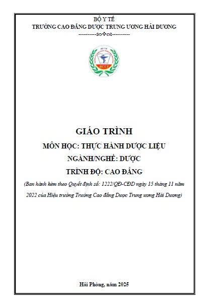 GT Thực hành Dược liệu