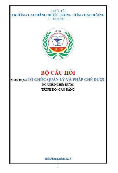 BCH Tổ chức quản lý & pháp chế dược
