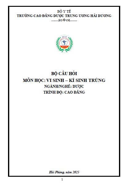BCH Vi sinh ký sinh trùng